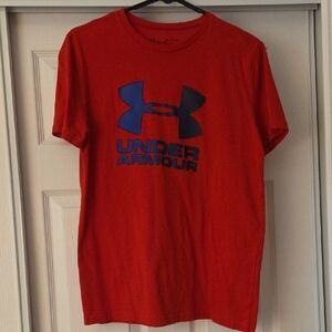 Under Armour Youth Red and Blue Logo Tee
